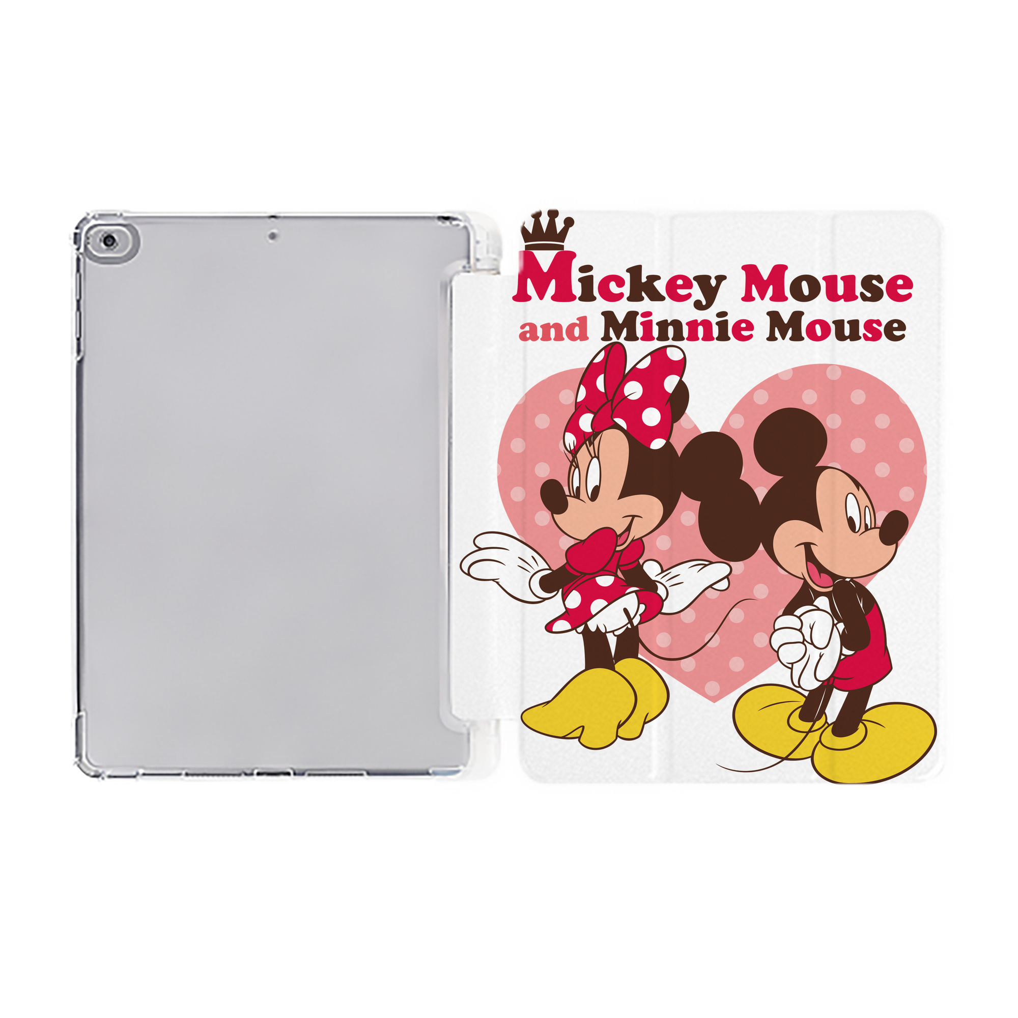 （画像用） ミッキーマウス Mickey Mouse IPad ケース ペン収納付き 三つ折りスタンド PUレザー×シリコン 対応機種9.5/10.5/10.9インチ